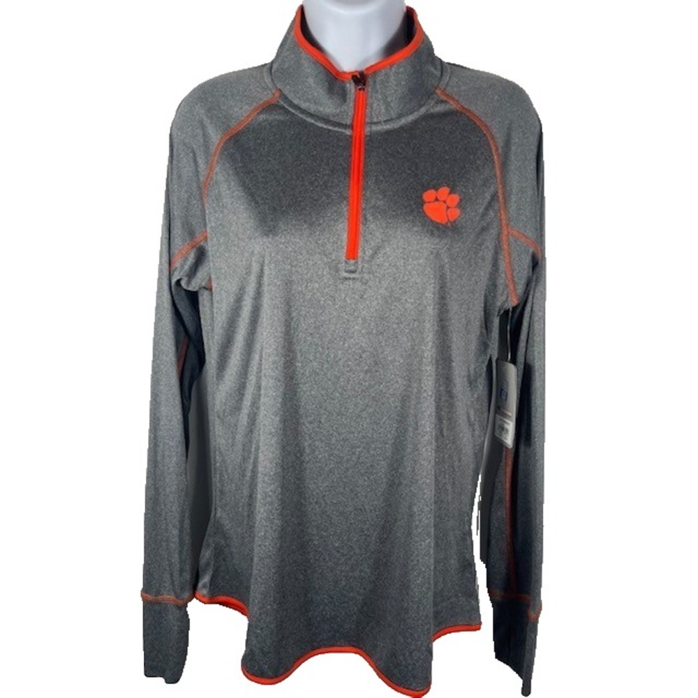 Colosseum Womens L Clemson Tigers Performance LS 1/4 Zip Pullover New-1349 - Picture 5 of 7